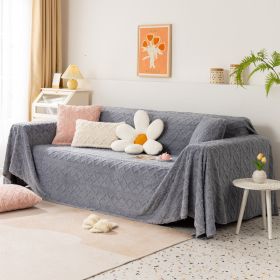 Plush Jacquard Sofa Cover Towel 180*130cm A Grey