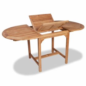 Extending Garden Table (43.3"-63")x31.5"x29.5" Solid Teak Wood