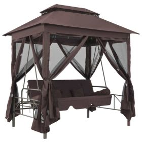 Gazebo Convertible Swing Bench Coffee