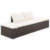 Garden Bed Brown 76.8"x23.6" Poly Rattan