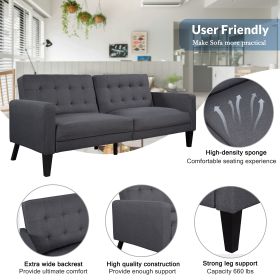 Orisfur. Futon Sofa Bed, Modern Convertible Folding Futon Lounge Couch for Living Space, Apartment, and Dorm  YJ