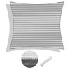 22'x23' Rectangle Sun Shade Sail/ Gray+White