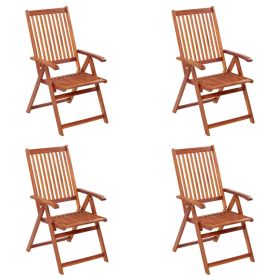 Folding Patio Chairs 4 pcs Solid Acacia Wood