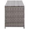 Garden Storage Box Gray 59.1"x19.7"x23.6" Poly Rattan