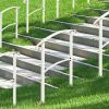 1pcs Artisasset Outdoor 1-3 Steps Adjustable Wrought Iron Handrails White