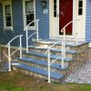 1pcs Artisasset Outdoor 1-3 Steps Adjustable Wrought Iron Handrails White