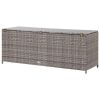 Garden Storage Box Gray 59.1"x19.7"x23.6" Poly Rattan