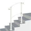 1pcs Artisasset Outdoor 1-3 Steps Adjustable Wrought Iron Handrails White