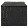 Garden Storage Box Poly Rattan 70.8"x35.4"x29.5" Black