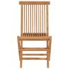 Folding Patio Chairs 8 pcs Solid Teak Wood