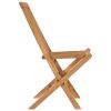 Folding Patio Chairs 8 pcs Solid Teak Wood