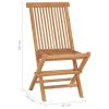 Folding Patio Chairs 8 pcs Solid Teak Wood