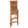 Folding Patio Chairs 8 pcs Solid Teak Wood