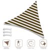 7' x 7' x 7' Triangle Sun Shade Sail/ Coffee+White