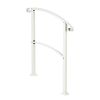 1pcs Artisasset Outdoor 1-3 Steps Adjustable Wrought Iron Handrails White