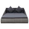 Garden Bed Gray 78.7"x54.7" Poly Rattan