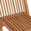 Folding Patio Chairs 8 pcs Solid Teak Wood