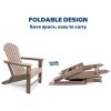 Outdoor Folding Plastic Adirondack Chair with Weather Resistant & Easy Maintenance for Patio, Deck, Garden, Backyard, Beach, Pool and Fire Pit