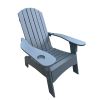 Outdoor or indoor Wood Adirondack chair with an hole to hold umbrella on the arm