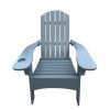 Outdoor or indoor Wood Adirondack chair with an hole to hold umbrella on the arm