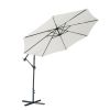 Full Iron Outdoor Adjustable Offset Cantilever Hanging Patio Umbrella